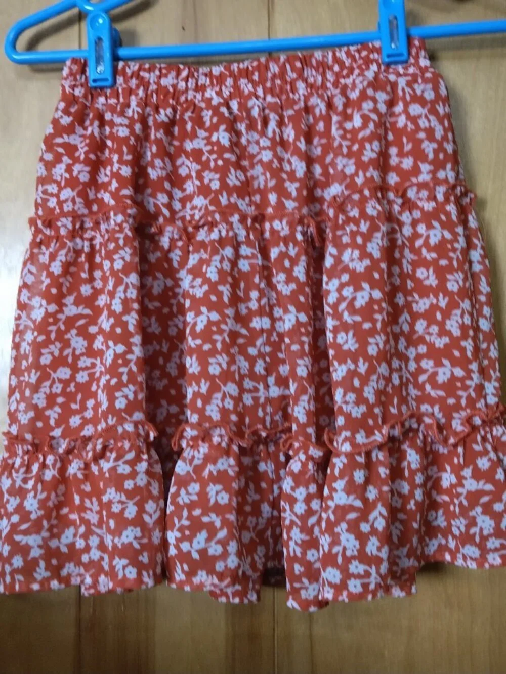 Sienna Sky Size XS Floral Tiered Ruffle Pull On Elastic Waist Mini Skirt
